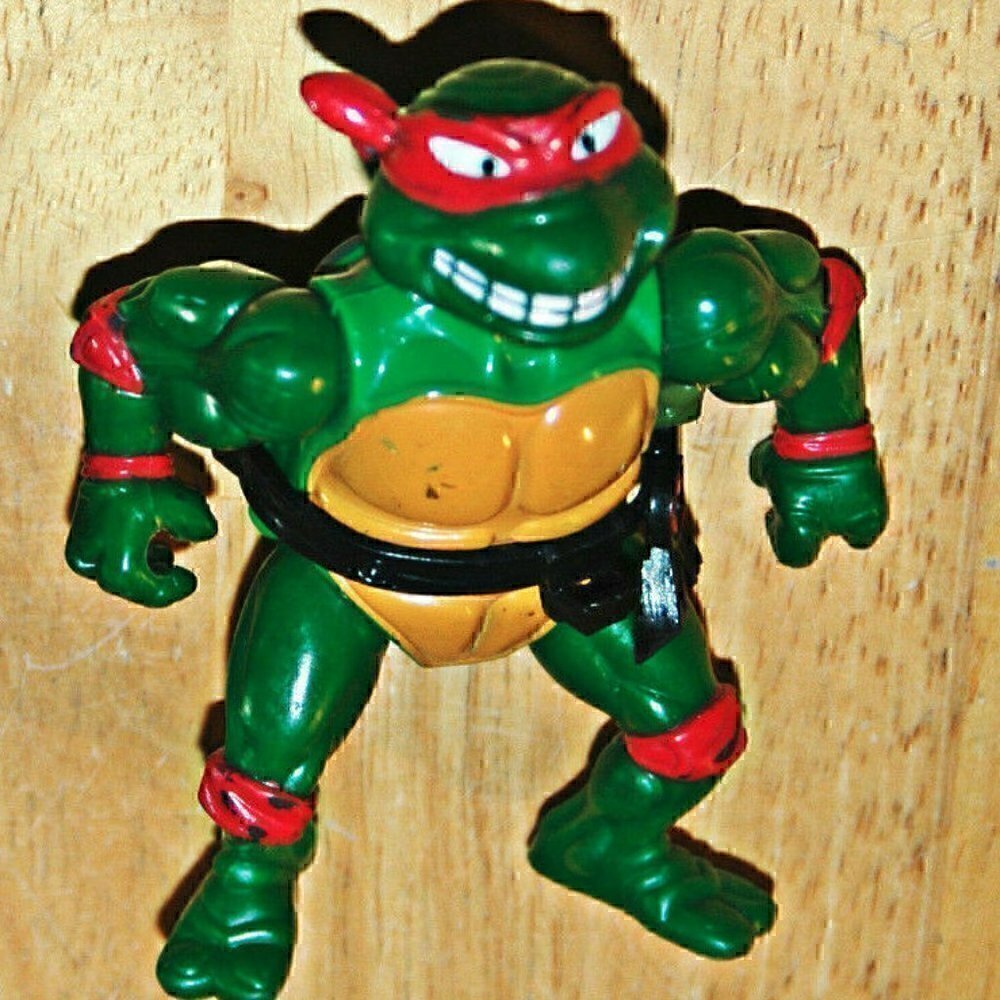 2 Ninja Turtles Playmates 4" Action Figures Mirage Studios Vintage